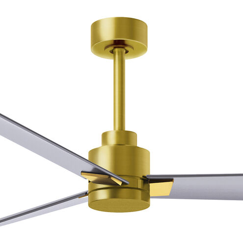 Atlas Alessandra 56 inch Brushed Brass with Brushed Nickel Blades Indoor/Outdoor Ceiling Fan