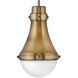 Oliver 1 Light 9 inch Heritage Brass with Black Oxide Indoor Pendant Ceiling Light