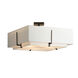 Exos 4 Light 24.6 inch Oil Rubbed Bronze Semi-Flush Ceiling Light in Natural Anna, Large