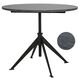 Matilo 30 X 30 inch Matte Black Accent Table, Adjustable