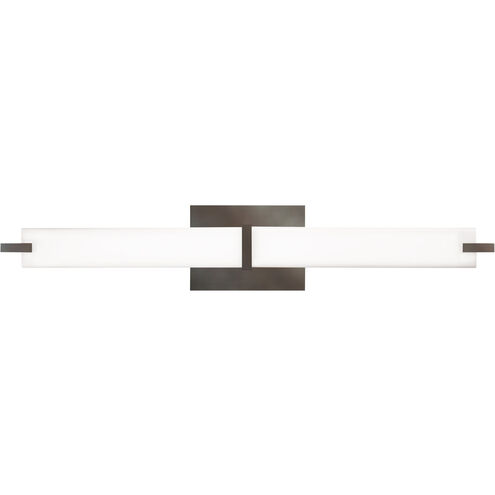 Sean Lavin Metro LED 25.8 inch Antique Bronze Bath Light Wall Light in LED 90 CRI 2700K 277V, White Acrylic, Integrated LED
