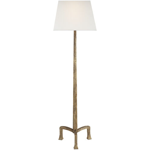 Chapman & Myers Strie 63 inch 150.00 watt Gilded Iron Floor Lamp Portable Light in Linen