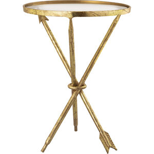 Arrow 22 X 16 inch Gold Leaf with Clear Accent Table