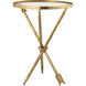 Arrow 22 X 16 inch Gold Leaf with Clear Accent Table
