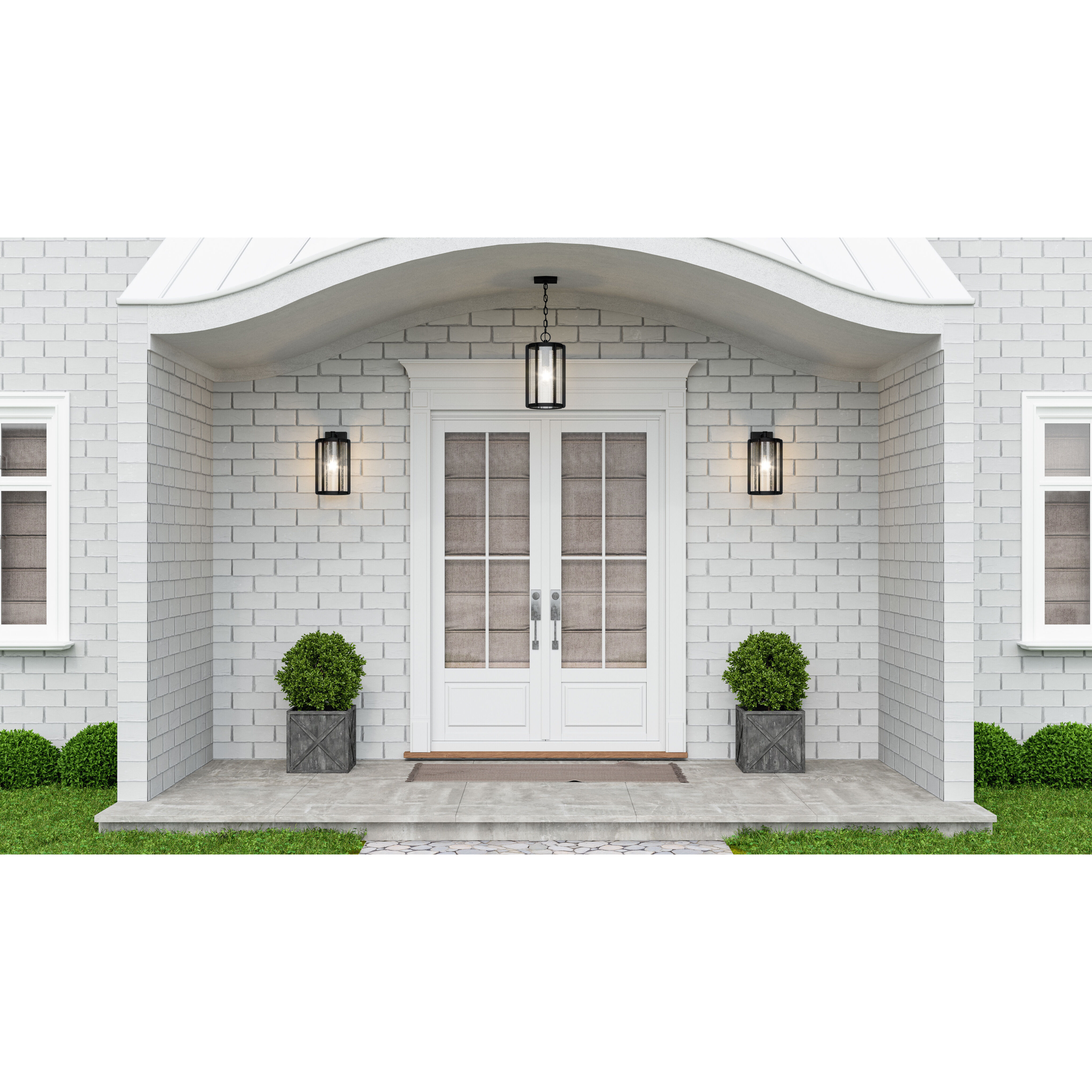 Hazel 1 Light 13 inch Earth Black Outdoor Wall Lantern