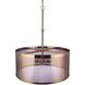 Mesh 4 Light 28 inch Satin Brass Pendant Ceiling Light