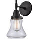 Caden LED 6 inch Matte Black Sconce Wall Light in Clear Glass