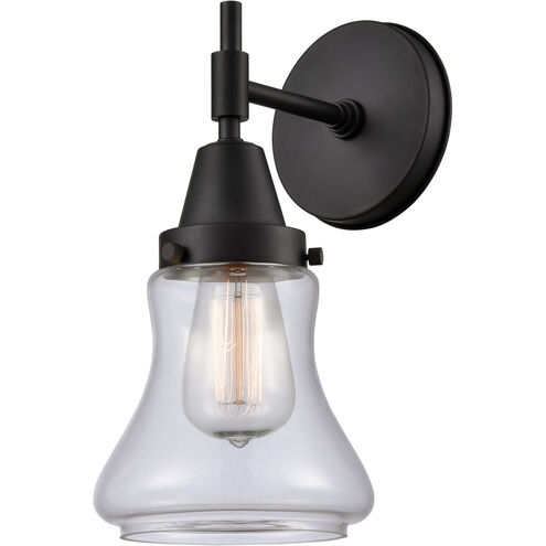 Caden LED 6 inch Matte Black Sconce Wall Light in Clear Glass