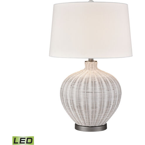 Brinley 29 inch 9 watt White with Pewter Table Lamp Portable Light