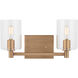 Fullton 2 Light 14.25 inch Satin Brass Bath Vanity Wall Light