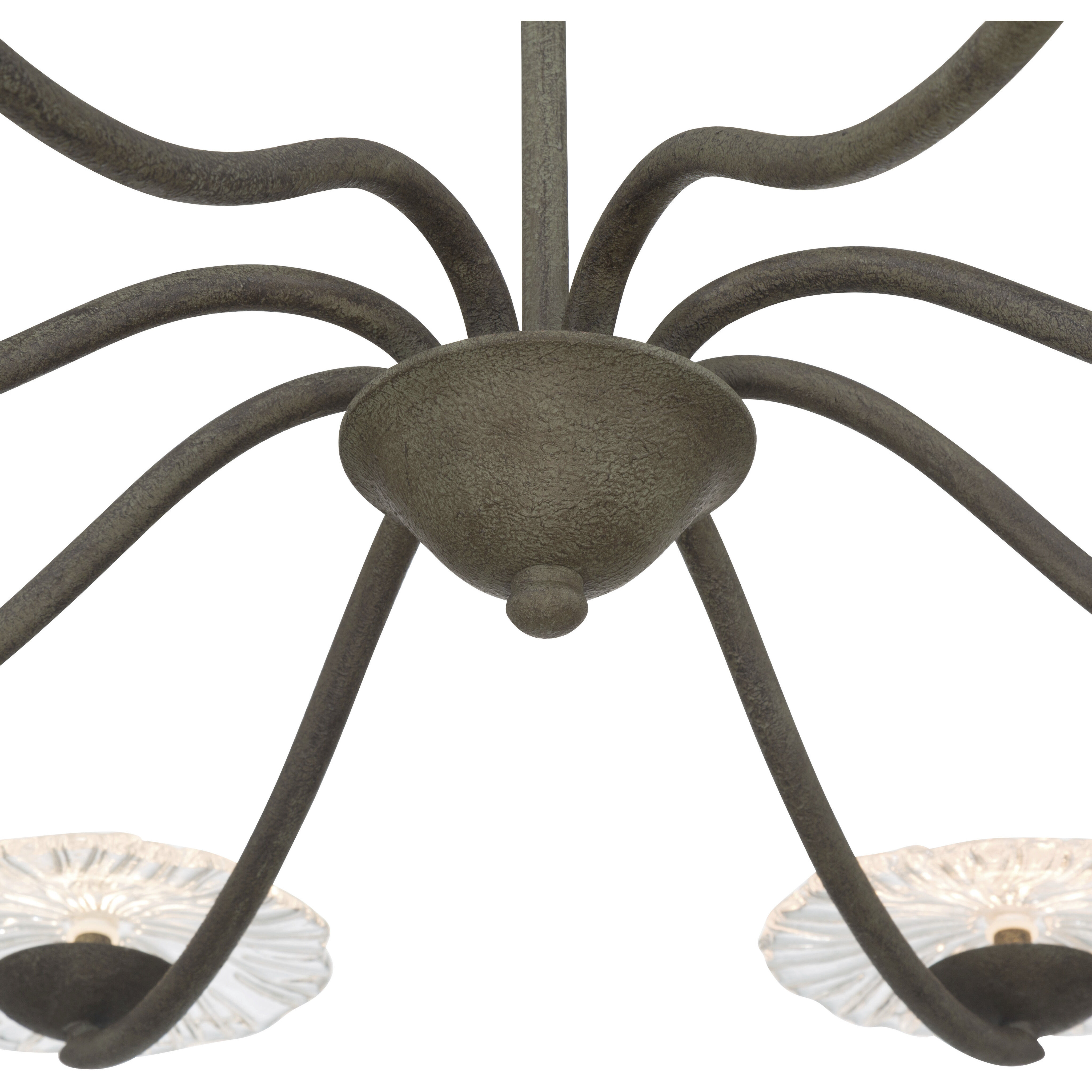 Coral Bloom 8 Light 30.5 inch Black Slate Chandelier Ceiling Light