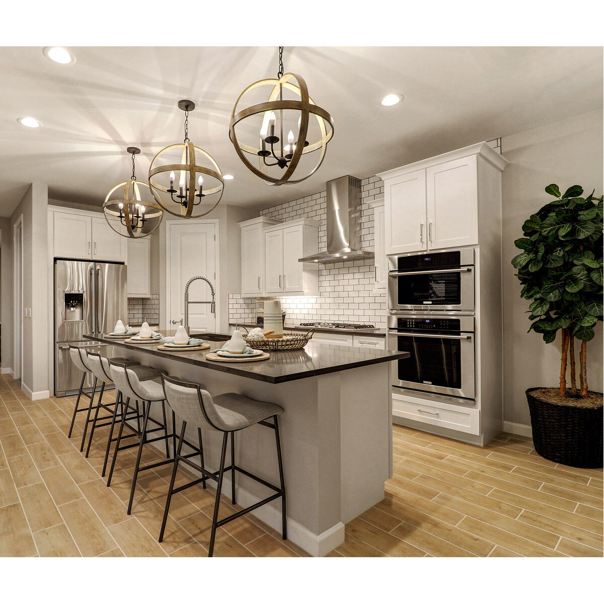 Compass 4 Light 22.5 inch Antique Pecan/Black Outdoor Pendant in Antique Pecan and Black