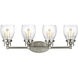 Belton 4 Light 28.75 inch Brushed Nickel Wall Bath Fixture Wall Light