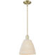 Natural Ballston Dome 1 Light 9 inch Antique Brass Mini Pendant Ceiling Light