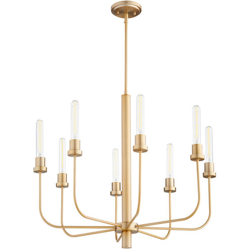 Sheridan 8 Light 29 inch Aged Brass Chandelier Ceiling Light