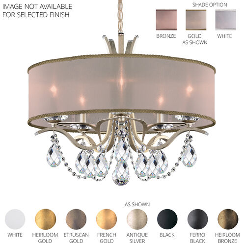 Vesca 5 Light Black Chandelier Ceiling Light in Heritage, White