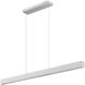 Hudson LED 55 inch Brushed Nickel Linear Chandelier Ceiling Light