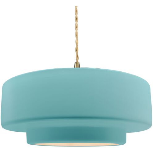 Radiance 1 Light 16.25 inch Reflecting Pool and Brushed Brass Pendant Ceiling Light