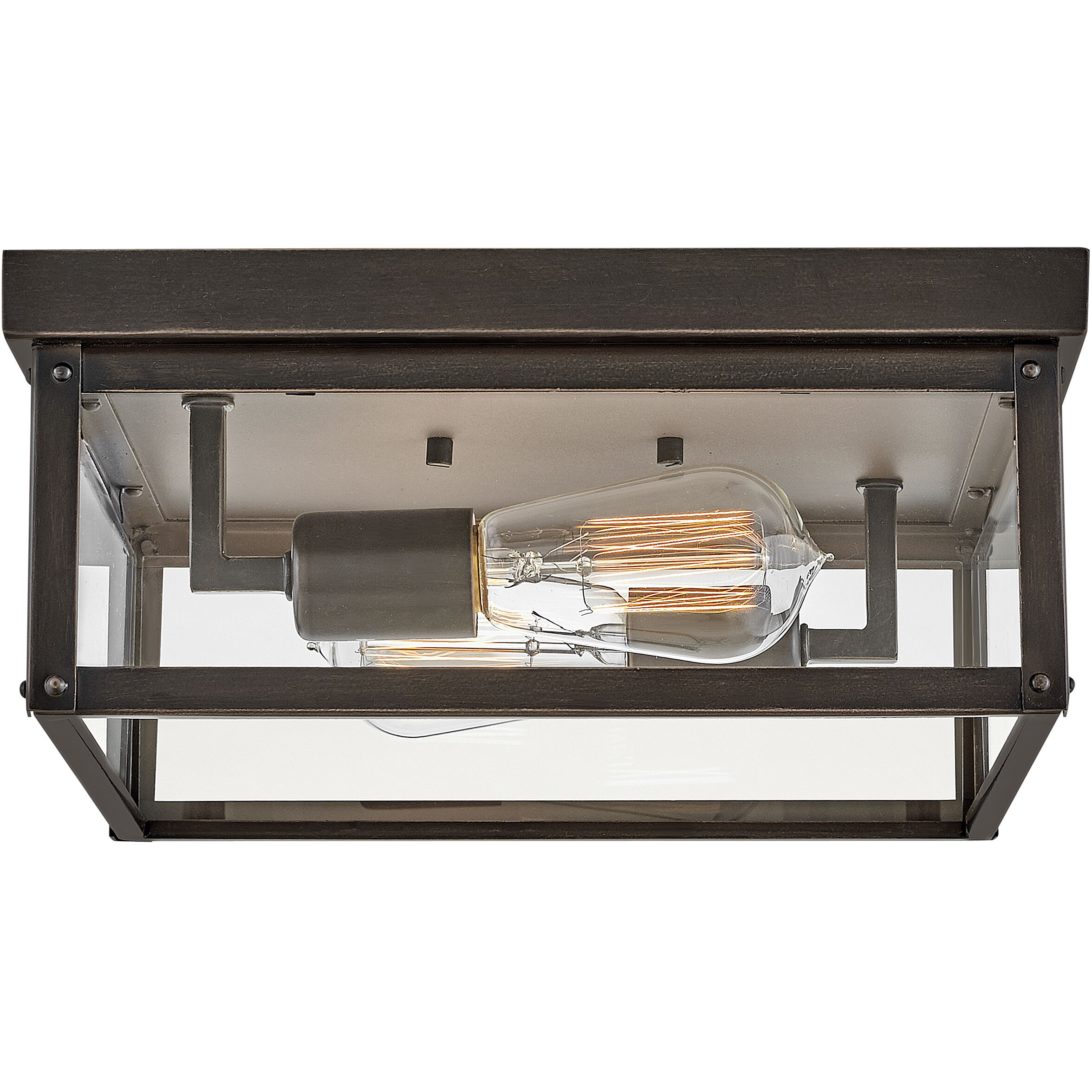 Beckham 2 Light 12 inch Oil Rubbed Bronze Outdoor Flush Mount