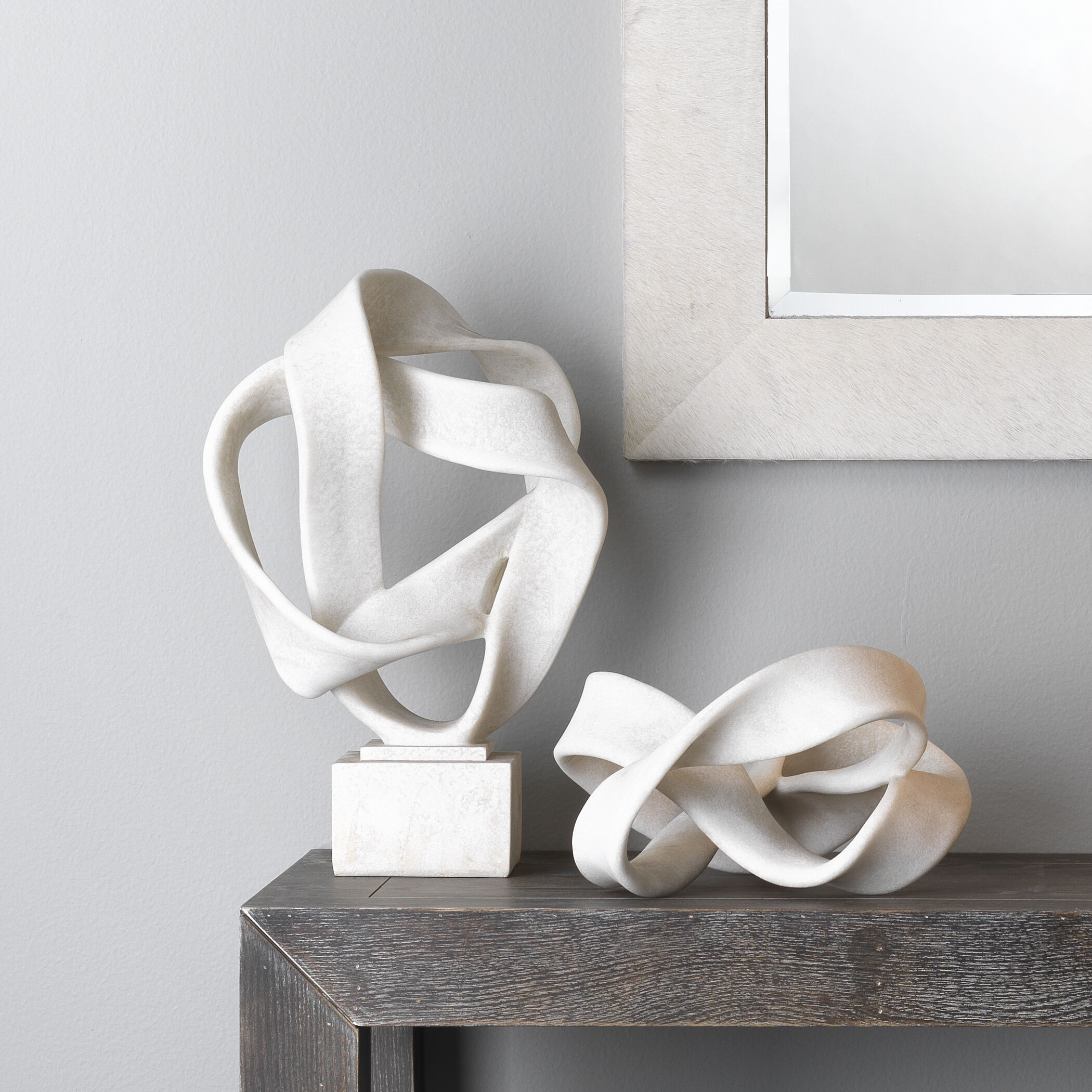 Intertwined Off White Table Object