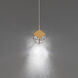 ICE Cube LED 6.63 inch Aged Brass Mini-Pendant Ceiling Light, dweLED