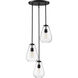 Ayra 3 Light 18 inch Matte Black Chandelier Ceiling Light