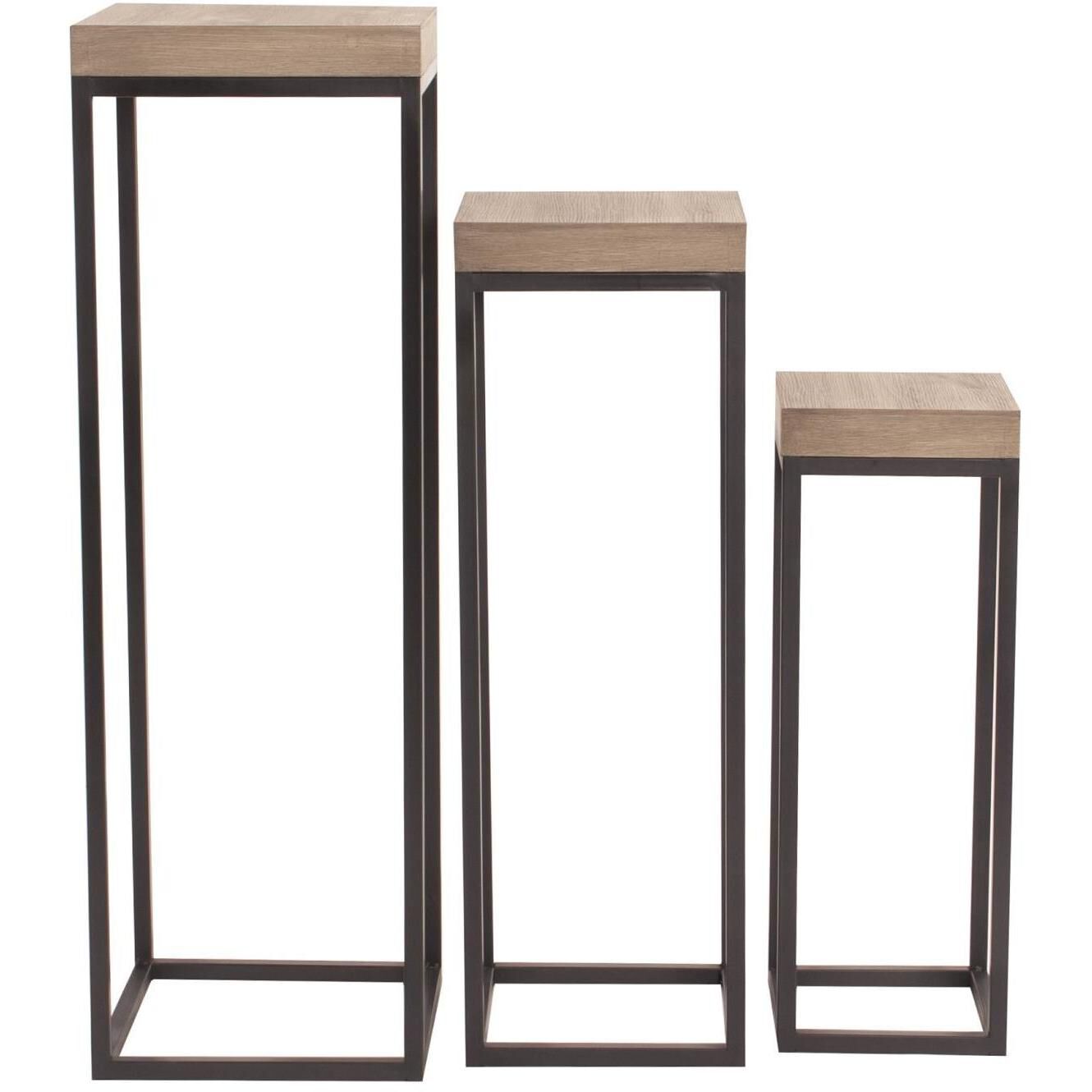 Carter 43 X 14 inch Wood and Metal Pedestal, Set of 3
