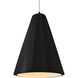Radiance Collection - Fluted Pendant Ceiling Light in Dark Bronze, White Cord, Replaceable Bulb, Carbon Matte Black, 9W x 13H, Form+Finish+Function