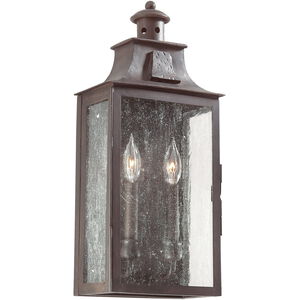 Newton 2 Light 19.5 inch Soft Off Black Outdoor Wall Sconce