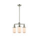 Franklin Restoration Dover LED 17 inch Polished Nickel Chandelier Ceiling Light in Matte White Glass, Franklin Restoration
