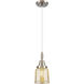 Downtown Urban Bell 1 Light 5 inch Brushed Satin Nickel Mini Pendant Ceiling Light in Silver Plated Mercury