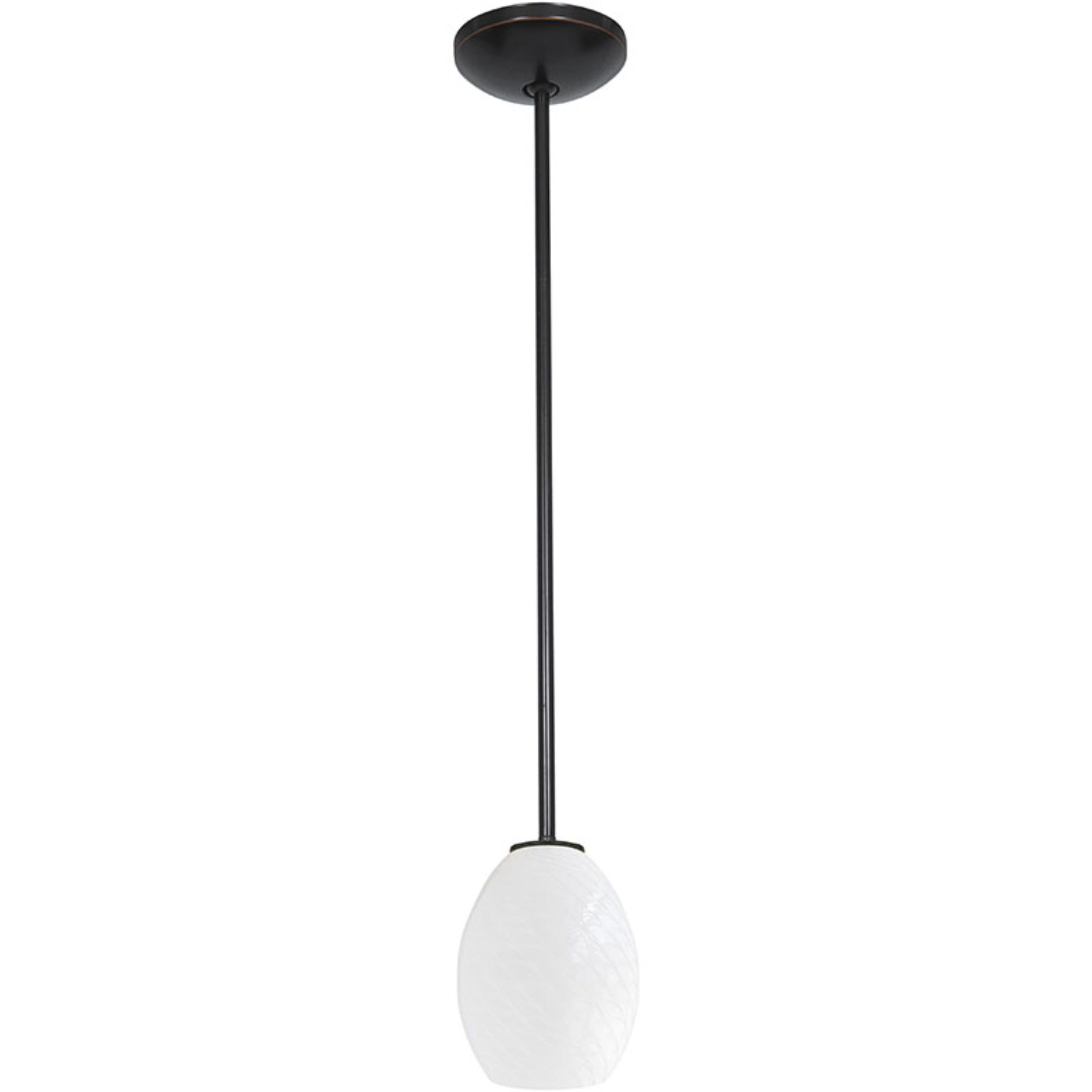 Brandy FireBird LED 6 inch Oil Rubbed Bronze Pendant Ceiling Light in White Firebird