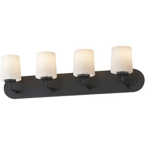 Durham 4 Light 30 inch Black Bath Vanity Wall Light
