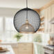 Gibraltar 1 Light 17.75 inch Black Pendant Ceiling Light