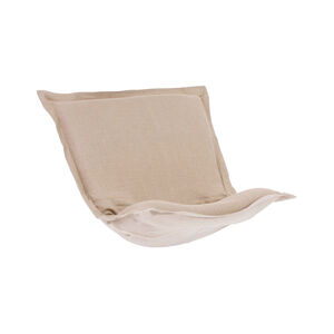 Puff Linen Slub Natural Chair Cushion Replacement Slipcover, Cushion Not Included