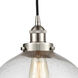 Edison Beacon 1 Light 12 inch Brushed Satin Nickel Mini Pendant Ceiling Light