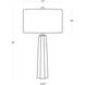 Tapered Hex 32 inch 100.00 watt Clear Table Lamp Portable Light