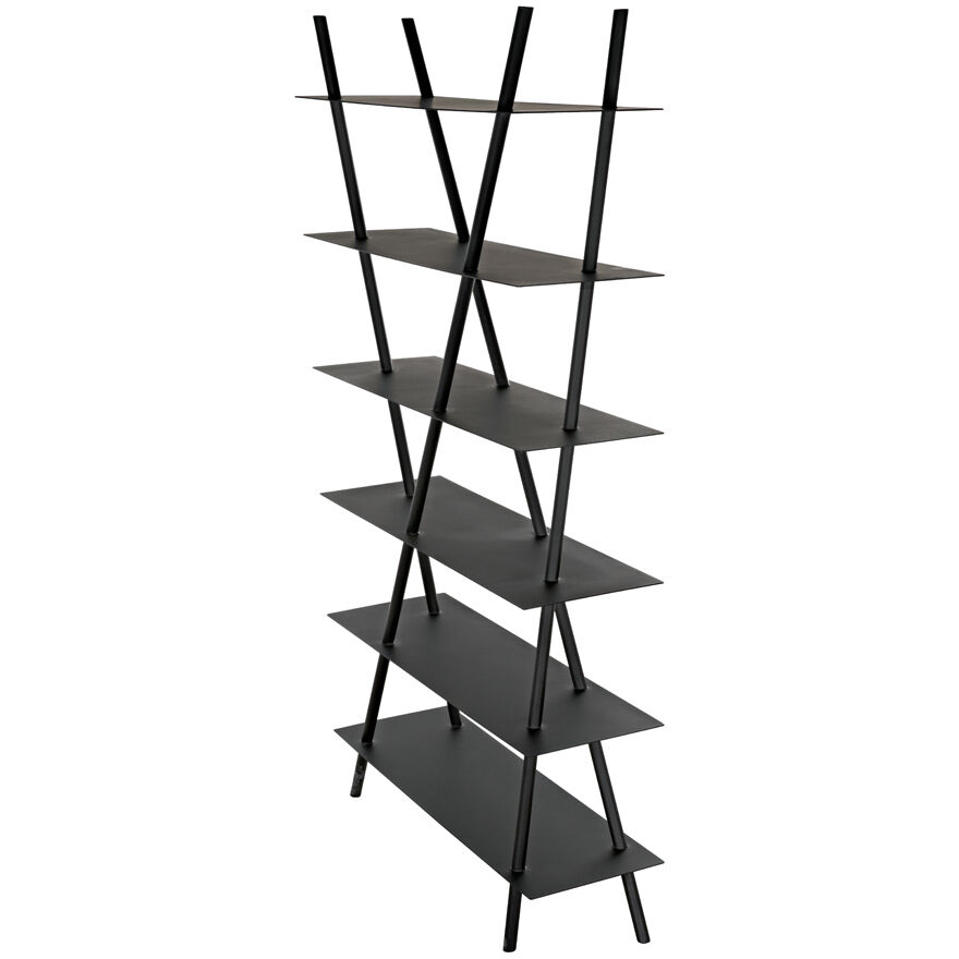 Siddhartha Matte Black Bookcase