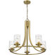 Beckett 5 Light 27 inch Olde Brass Chandelier Ceiling Light