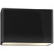 Ambiance Collection LED 6 inch Gloss Black/Matte White Outdoor Wall Sconce