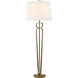 AERIN Valda 65.5 inch 15 watt Hand-Rubbed Antique Brass and Matte Black Floor Lamp Portable Light, Large