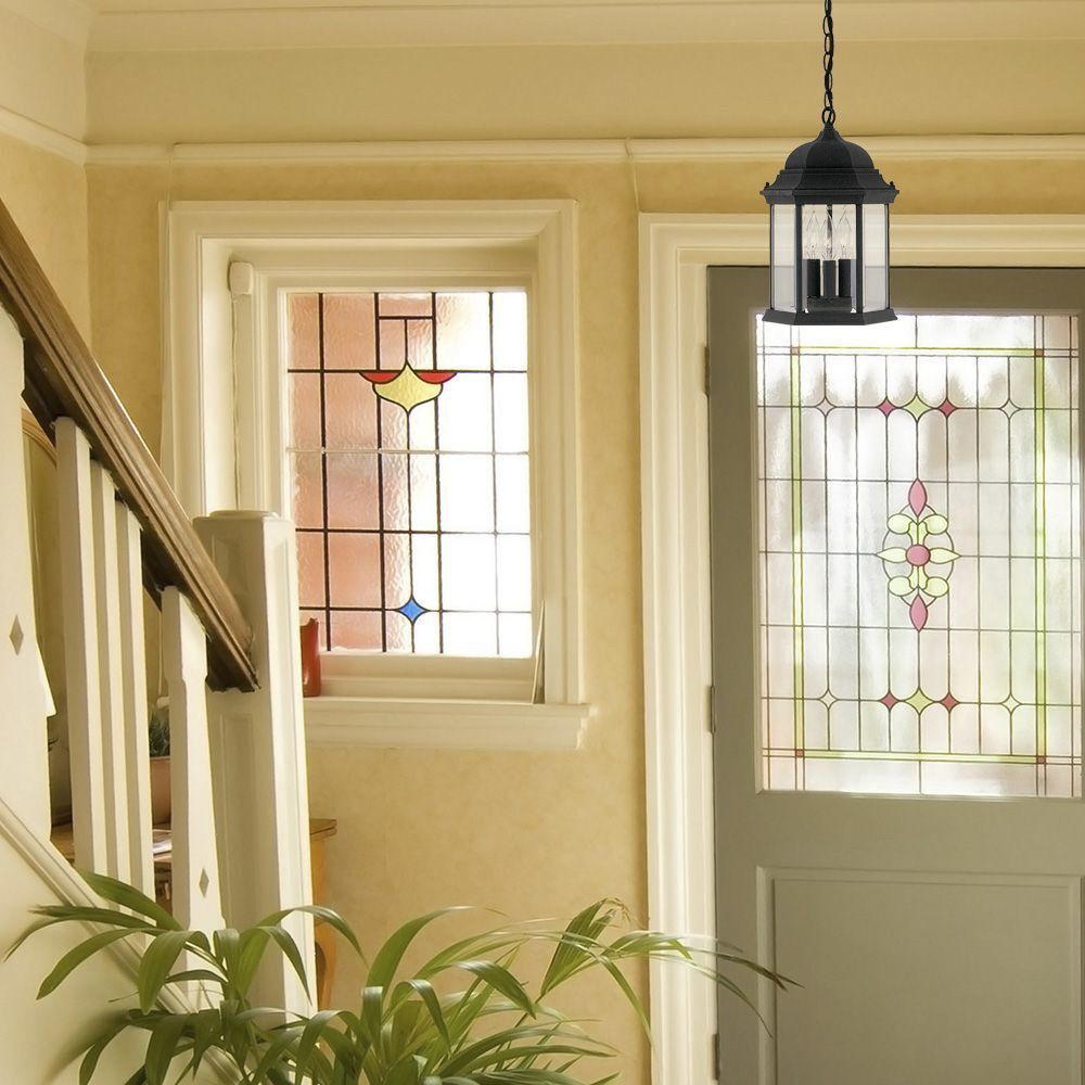 Devonshire 3 Light 10 inch Black Outdoor Hanging Lantern