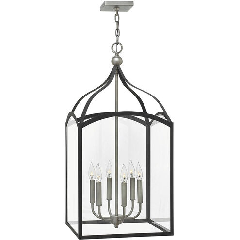 Clarendon 6 Light 16 inch Aged Zinc with Antique Nickel Indoor Foyer Light Ceiling Light
