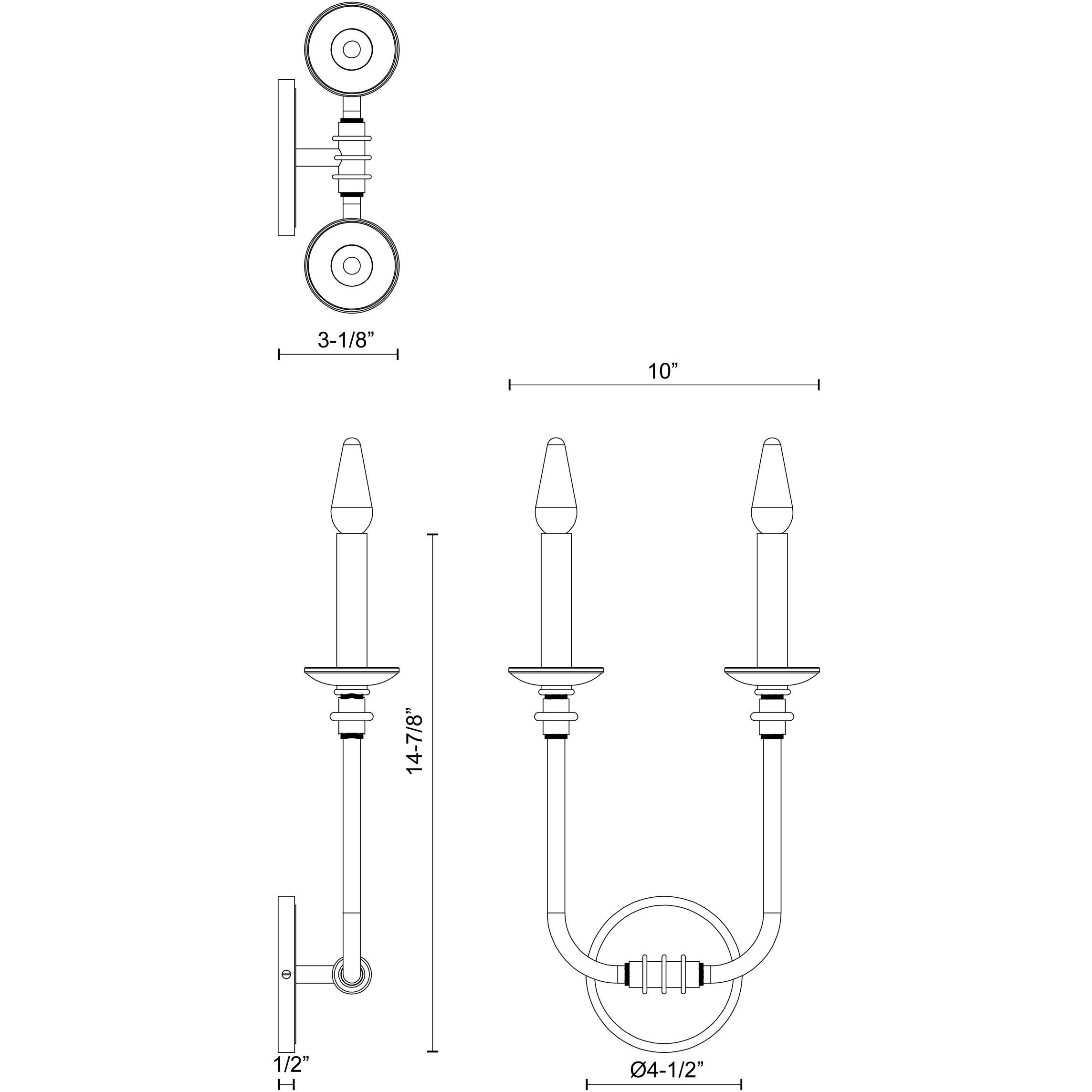 Peabody Wall/Vanity Light Wall Light in Vintage Brass