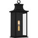 Abernathy Outdoor Wall Lantern in Matte Black, Small