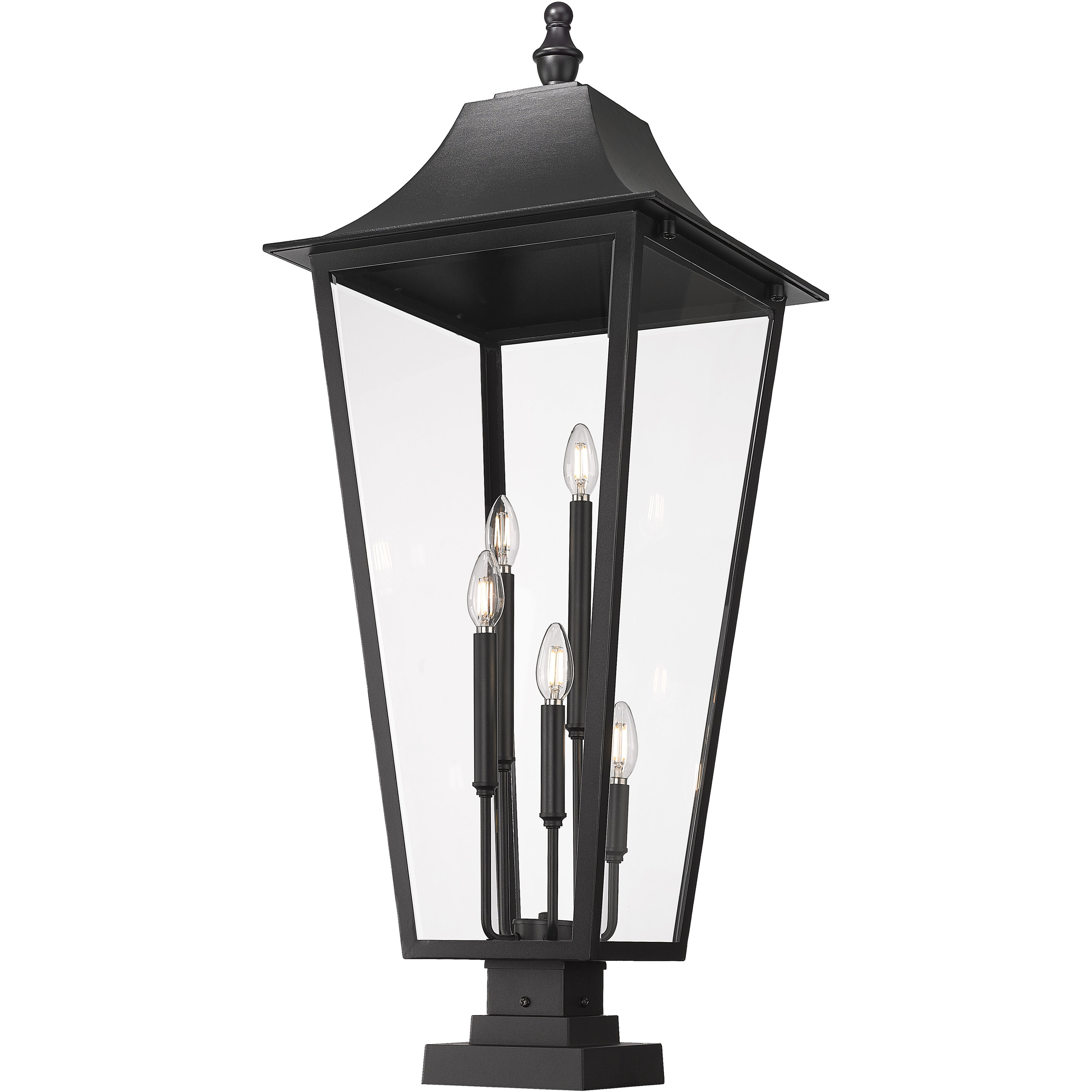 Gannon 5 Light 41.25 inch Black Outdoor Pier Mounted Fixture in G9