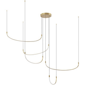 Talis 70.5 inch Black with Brushed Gold Multi Pendant Ceiling Light
