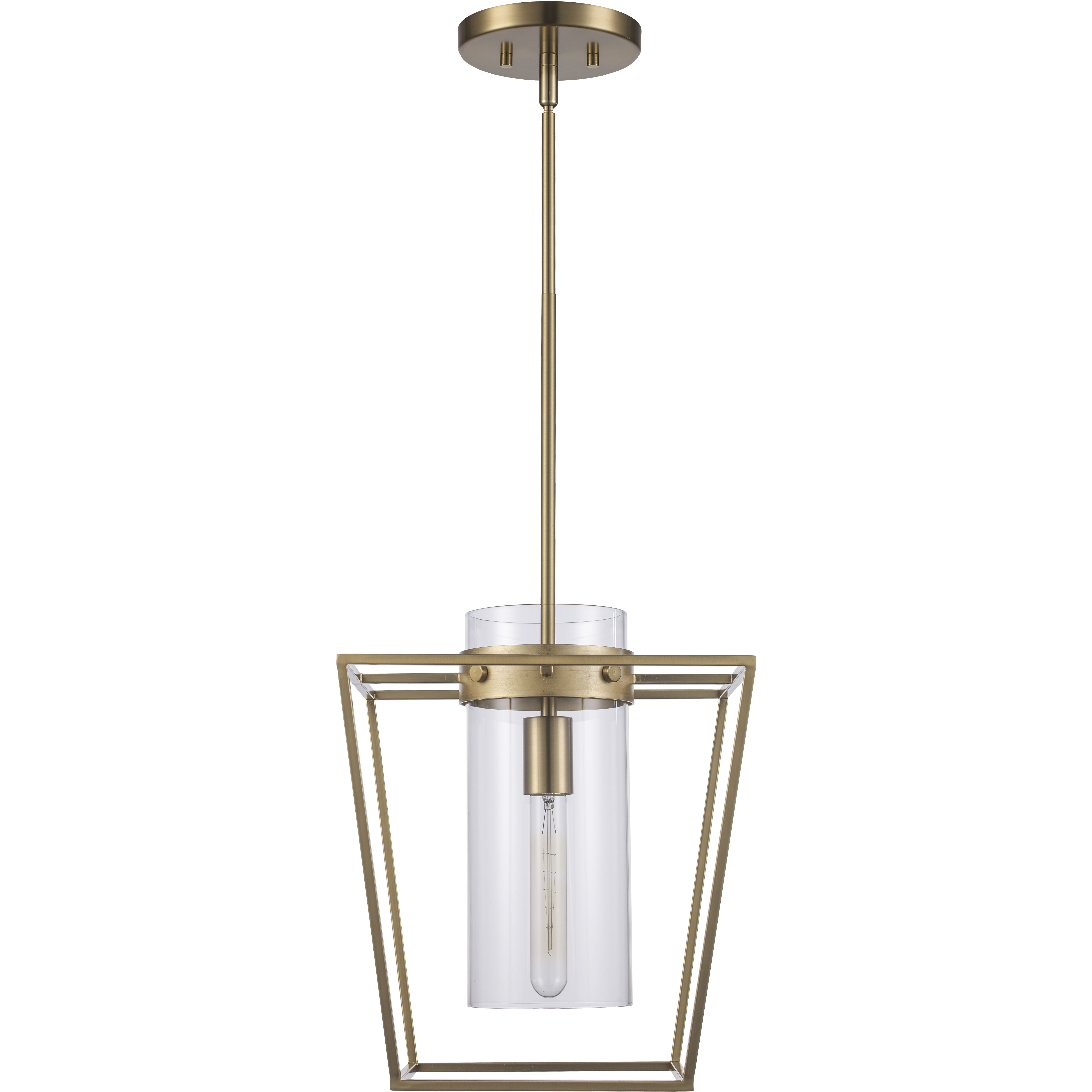Nova 1 Light 12 inch Antique Gold Mini Pendant Ceiling Light