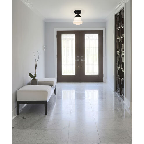 Vaughn 1 Light 10.5 inch Matte Black Flush Mount Ceiling Light