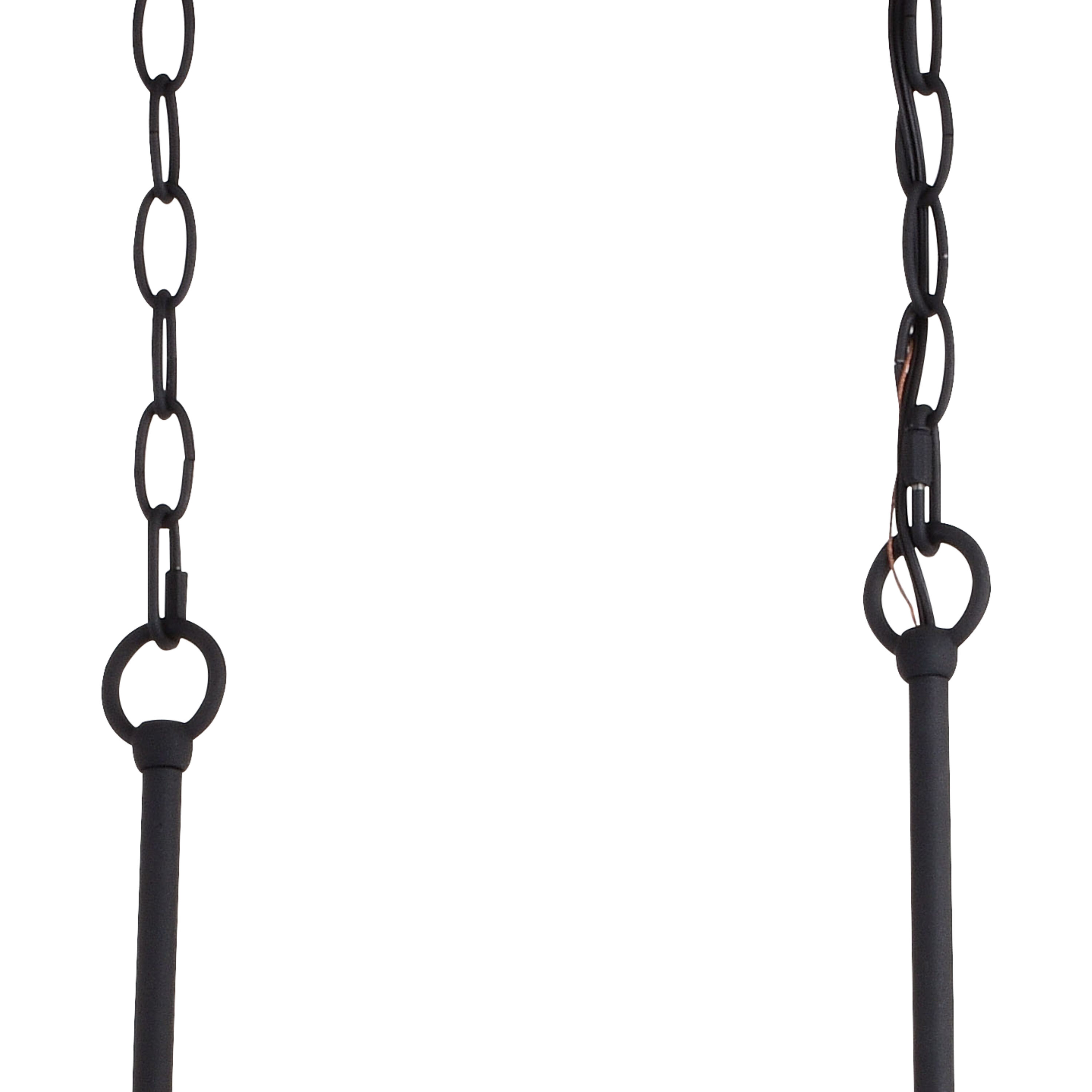 Montclare LED 35 inch Textured Black and White Ash Linear Chandelier Ceiling Light